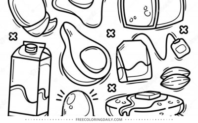 Free Breakfast Coloring Page