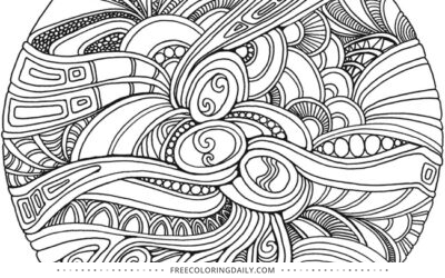 Free Zentangle Coloring Page