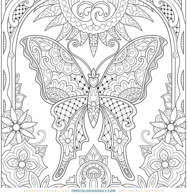 Free Beautiful Butterfly Coloring
