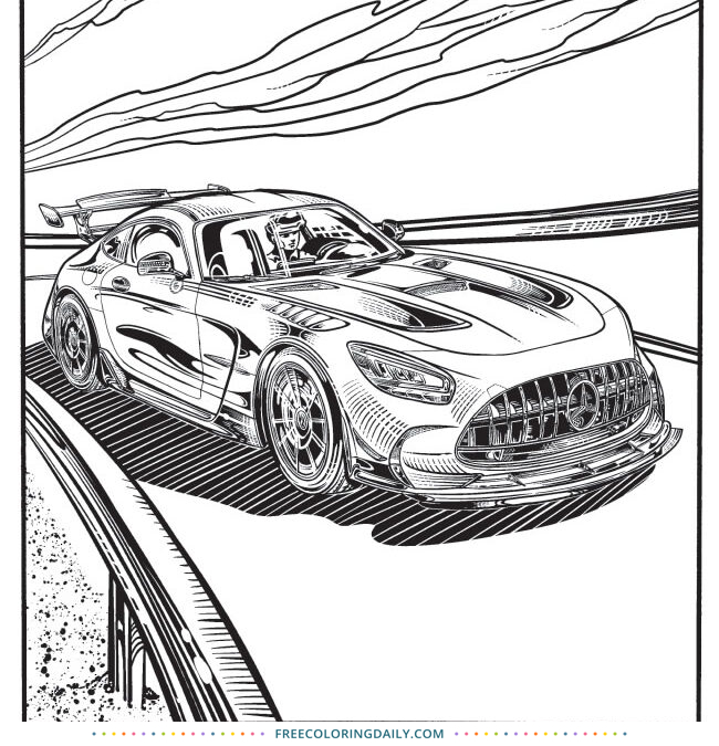 Free Race Car Coloring Page