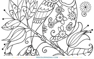 Free Folk Bird & Butterfly Coloring