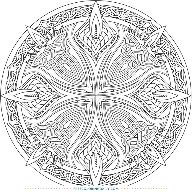 Free Celtic Mandala Coloring
