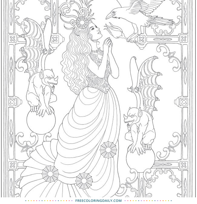 Free Fantasy Coloring Page