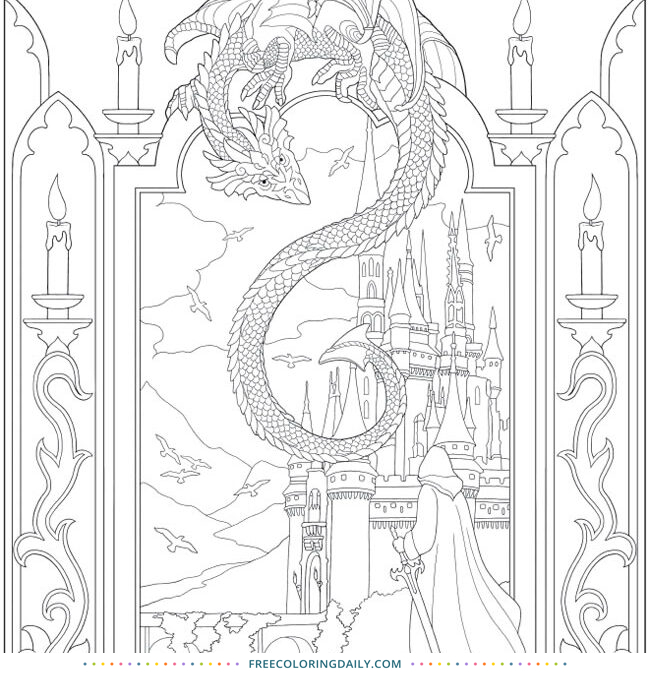 Free Dragon Coloring Page