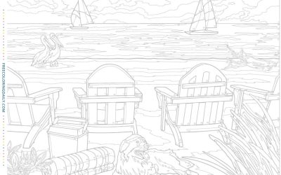 Free Seaside Coloring Page