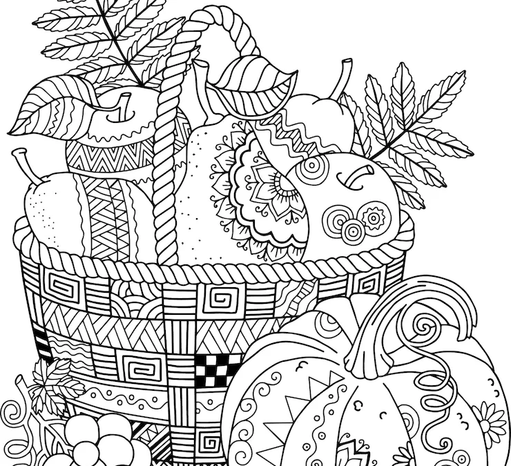 Free Doodle Thanksgiving Coloring