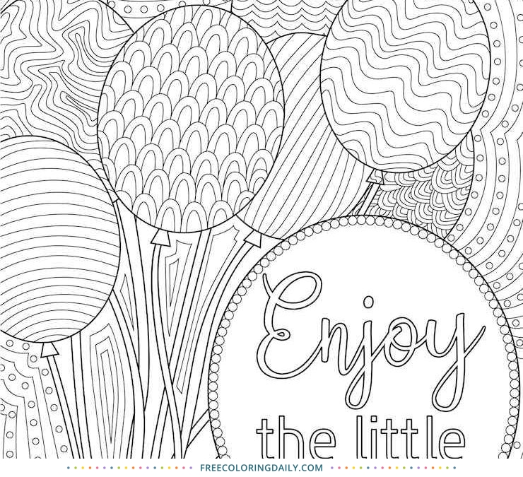 FREE Enjoy the Little Things Coloring