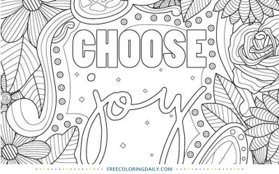 Free Joy Quote Coloring Page