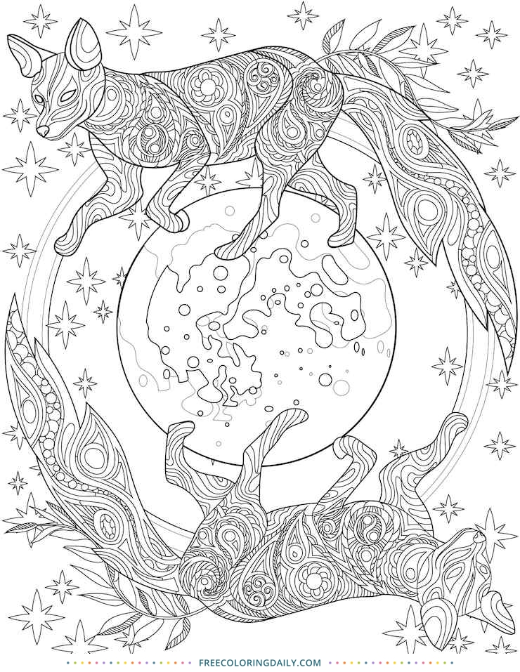 Free Fox Coloring Page