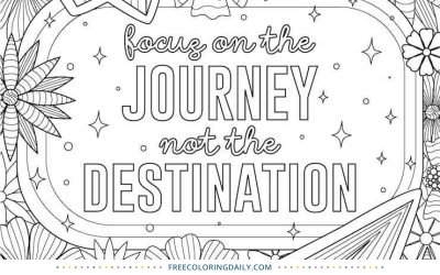 Free Journey Quote Coloring