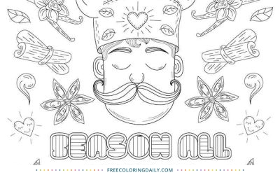 Free Cute Cooking Coloring Page