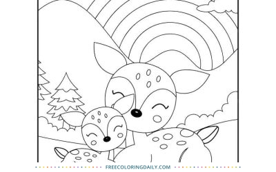 Mother’s Day Deer Coloring