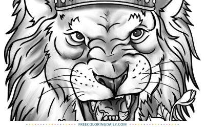 Free King Lion Coloring Page
