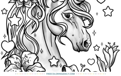 Free Gorgeous Unicorn Coloring