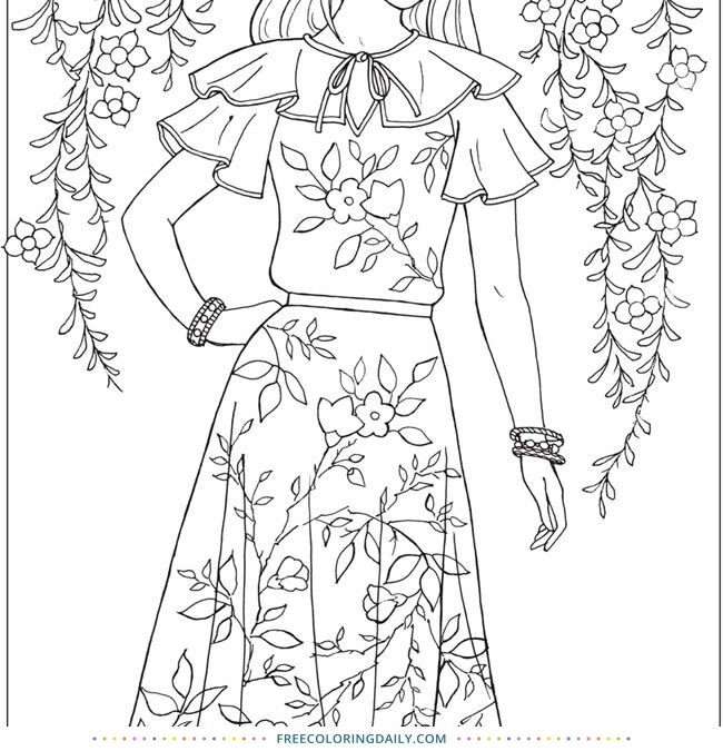 FREE Vintage Fashion Coloring