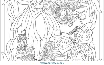 Free Flower Fairy Coloring Page