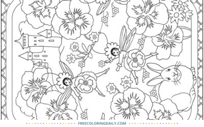 Free Pansy Flower Coloring Page