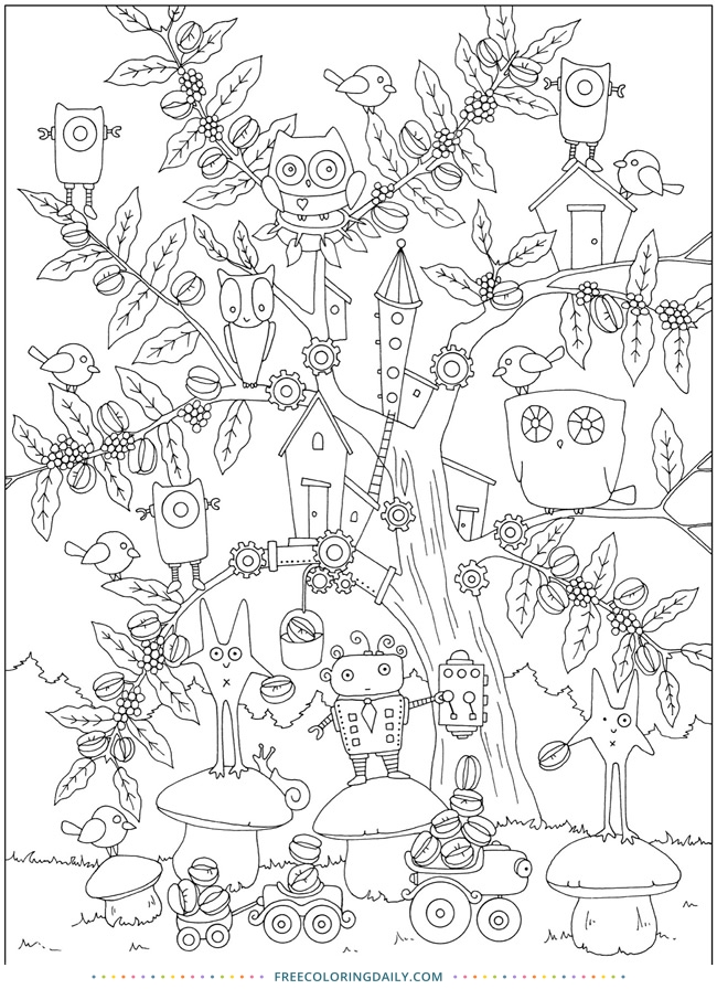 Free Funny Forest Coloring