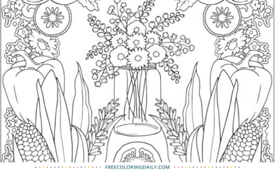 FREE Glorious Harvest Coloring Page