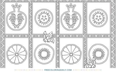 Free Fruity Fun Coloring Page
