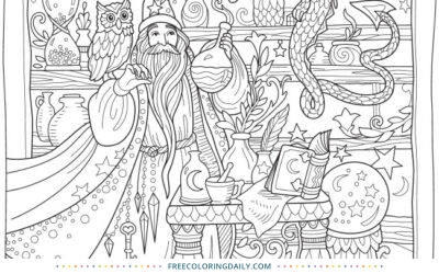 Free Amazing Sorcerer Coloring Page