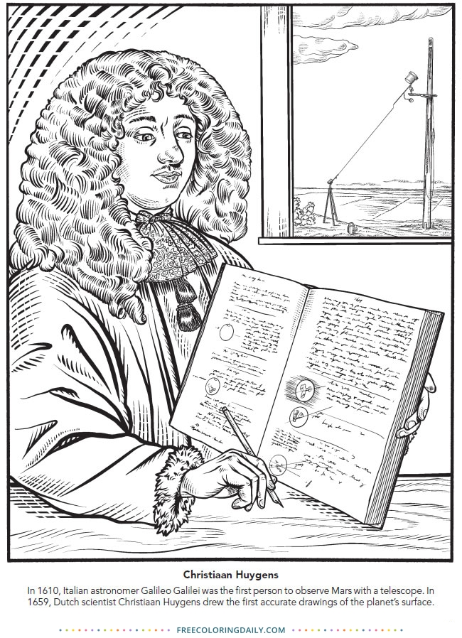Free Astronomer Coloring Page