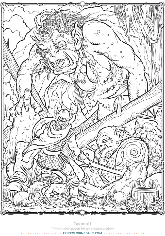 Free Ogre Coloring Page