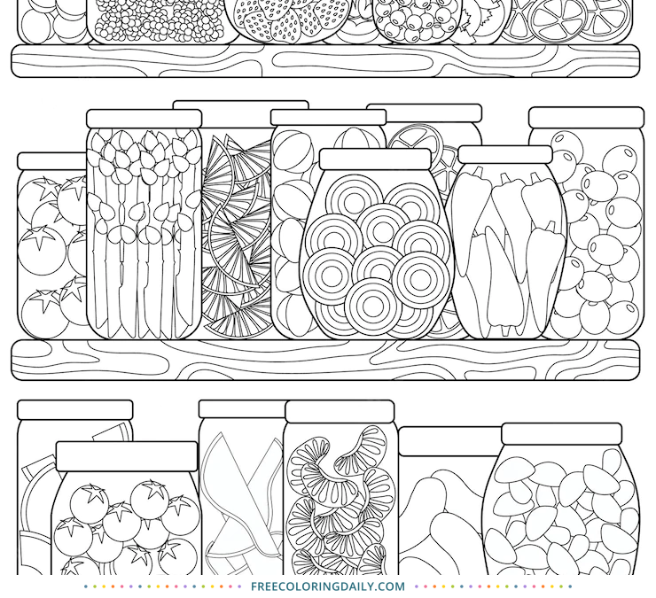 Free Harvest Canning Coloring