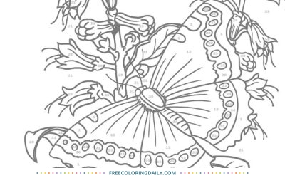Free Pretty Butterfly Coloring