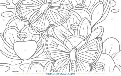 Free Pretty Butterflies Coloring