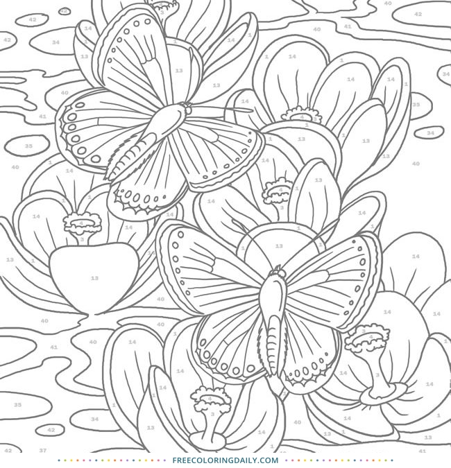 Free Pretty Butterflies Coloring