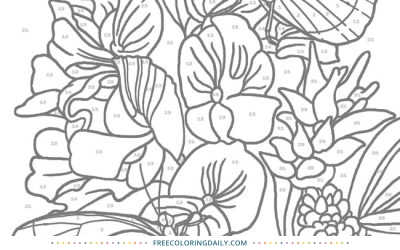 FREE Butterflies and Flowers Coloring