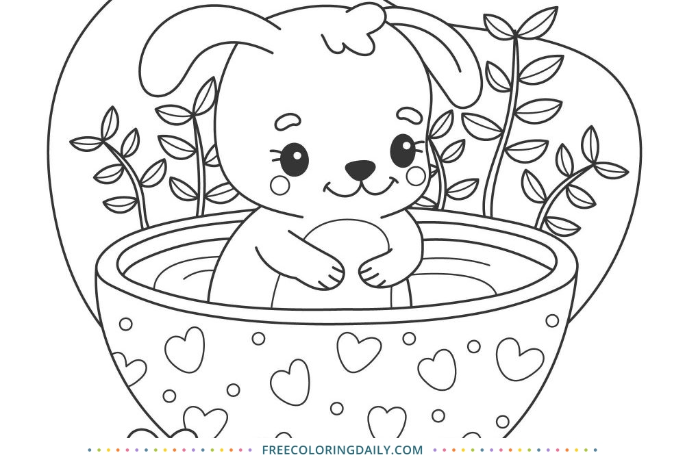 Free Cute Easter Bunny Coloring