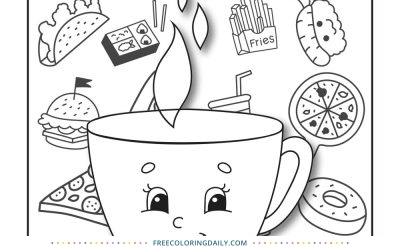 Free Cute Food Coloring Page