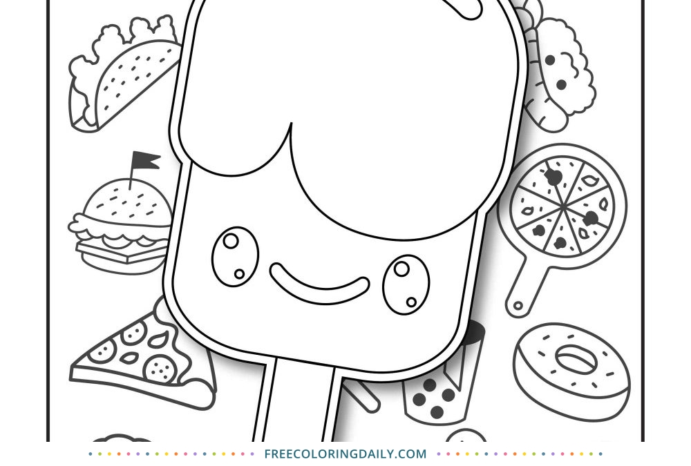 FREE Cute Ice Pop Coloring
