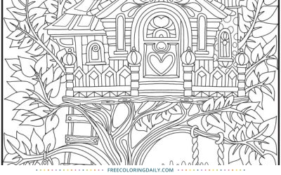Free Magical Treehouse Coloring