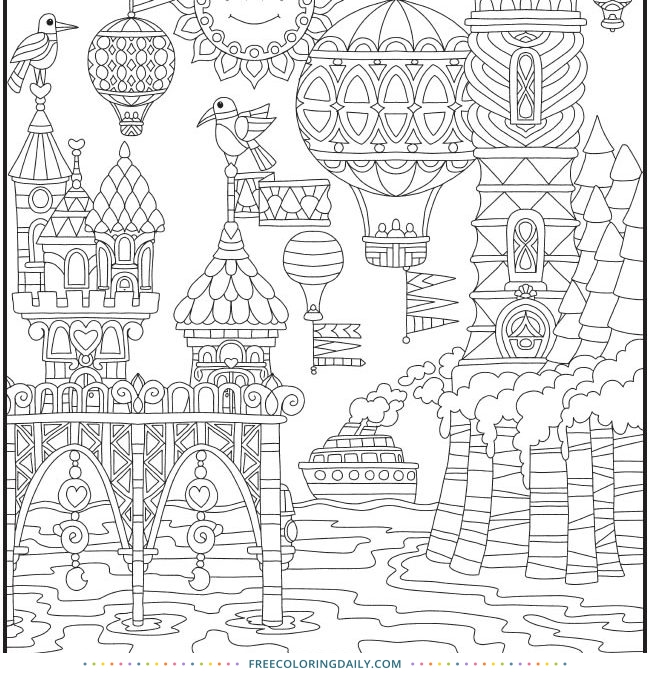 Free Magical Place Coloring
