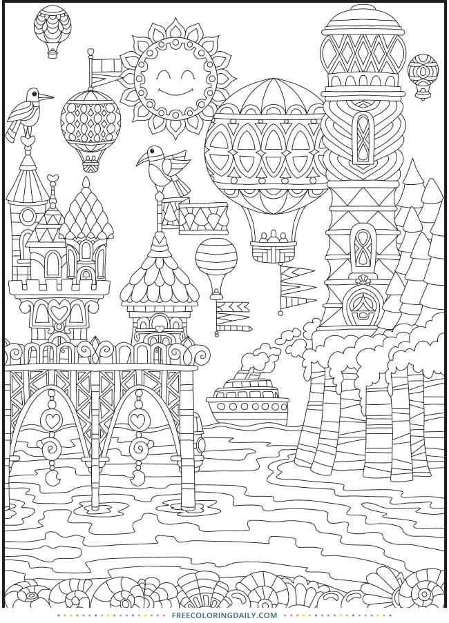 Free Magical Place Coloring