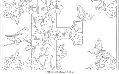 FREE Illuminated Letter Coloring