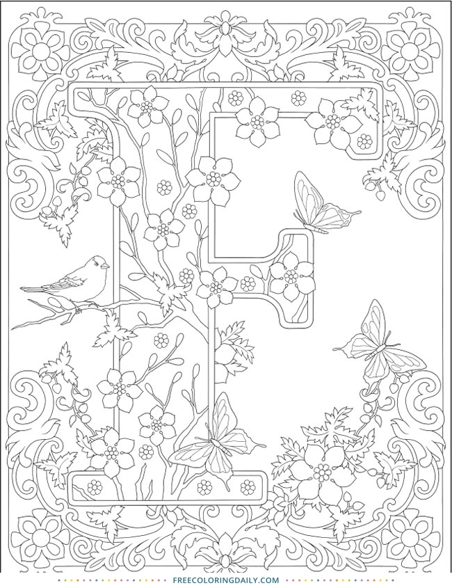FREE Illuminated Letter Coloring
