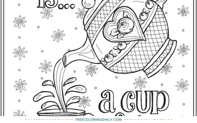 FREE Teatime Coloring Page